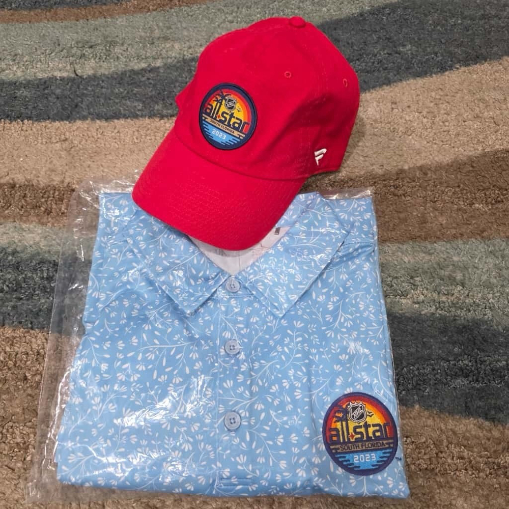 2023 Nhl AllStar Game South Florida Antigua Golf Polo Shirt Mens L
